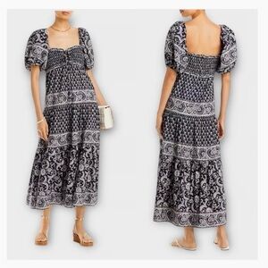 Sea New York Black and White Midi Dress